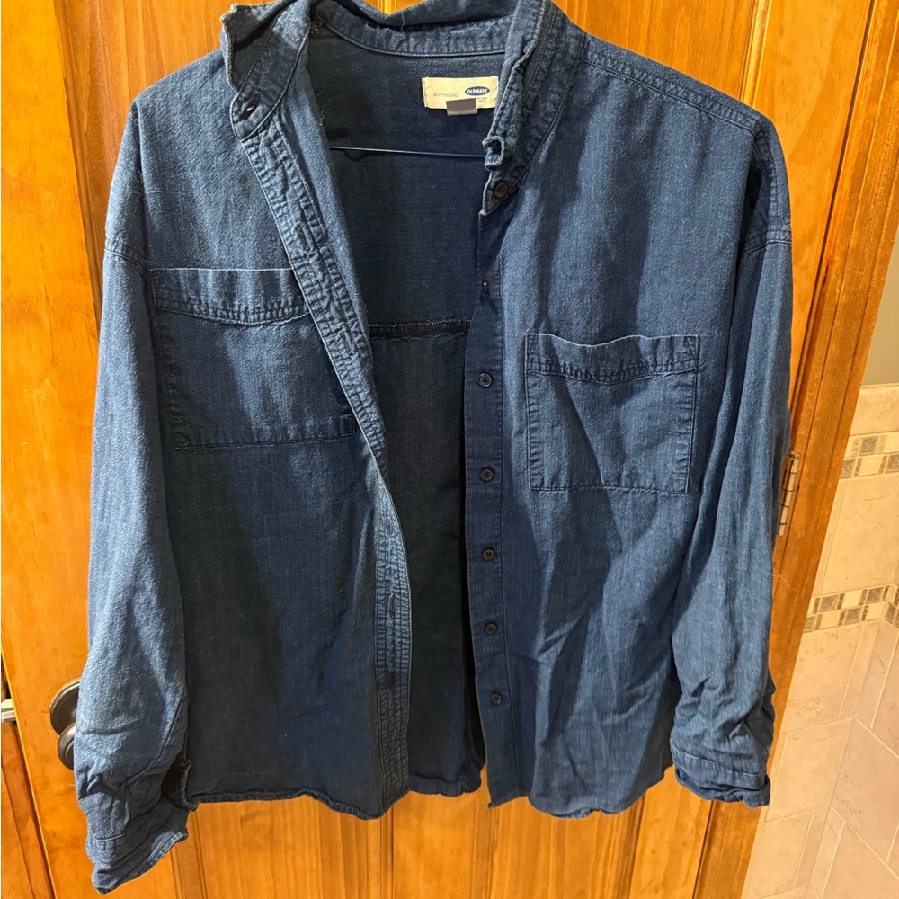 Old Navy Indigo Button-Up Shirt